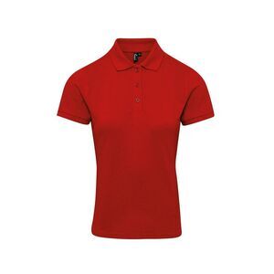 Premier Womens/Ladies Coolchecker Plus Polo Shirt / Red